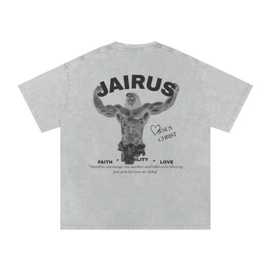 Snow Washed Oversized Cotton T-Shirt